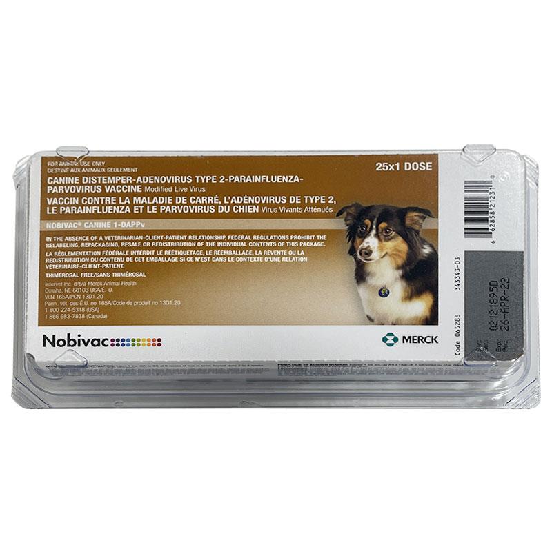 Nobivac Canine 1DAPPv 25 Ds Tray Nobivac 1DAPPv for dogs