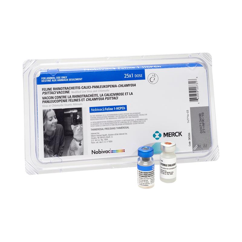Affordable Nobivac Feline 1HCPCh vaccine 25 Ds Tray Allivet