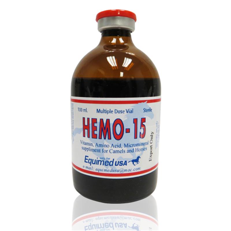 Hemo 15 100 Ml for horses and camels Hemo 15 100 Ml injection