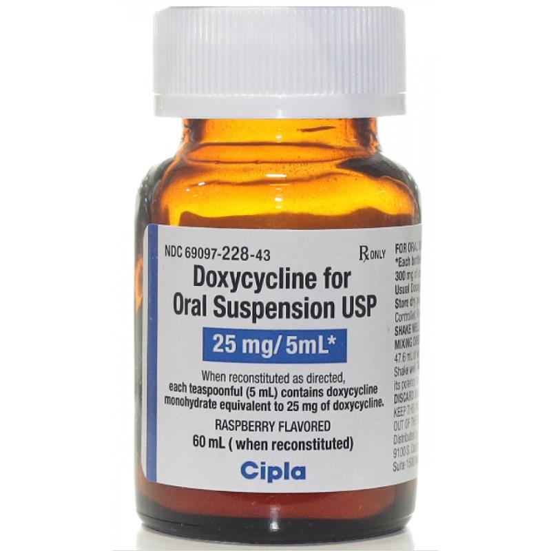 Doxycycline 25 Mg 5 Ml oral suspension for dogs, cats and horses