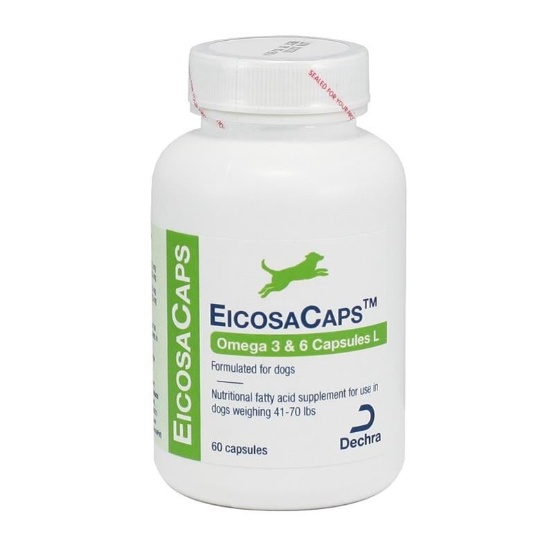 EicosaCaps Omega 3 and 6 60 Capsules for Dogs 4170 Lbs for Dogs and Cats