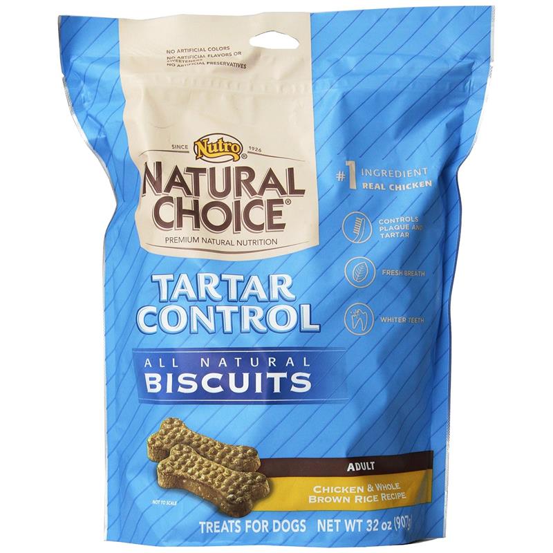 Nutro Natural Choice Tartar Control Adult Dog Treat Biscuits Chicken