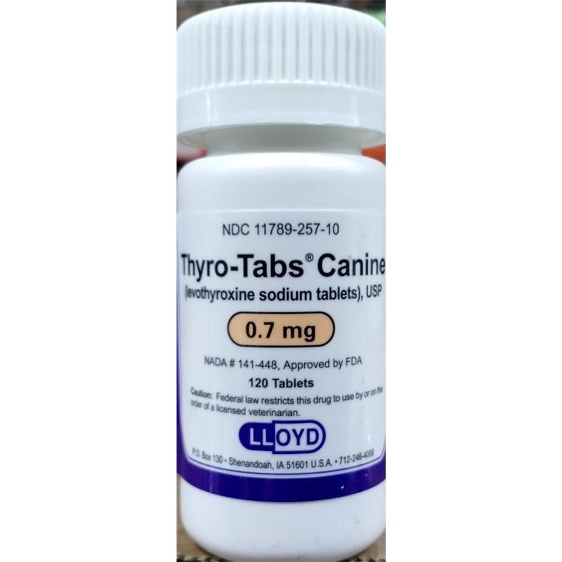 canine thyro tabs 120 ct 0 7 mg dogs canine thyro tabs 120 ct 0 7 mg dogs