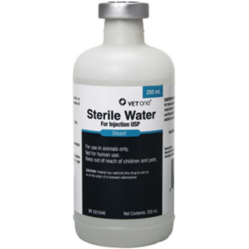 Sterile Water for Injection USP 250 mL for Horses