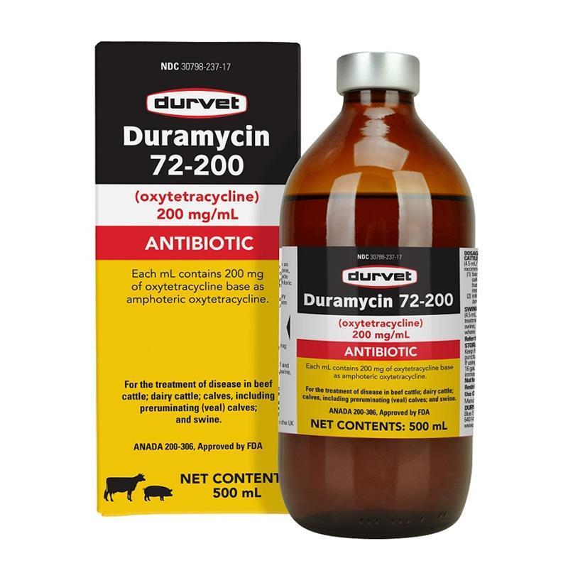 Duramycin 72200 Injectable Antibiotic for Cattle and Swine, 500 ml