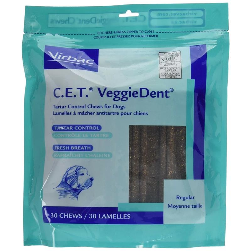 Order C.E.T. Veggiedent Dental Chews 30 Ct for regular dogs