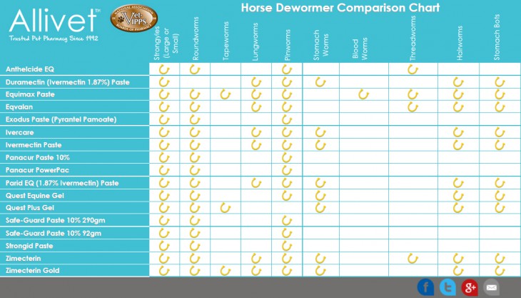 Horse Deworming Chart - Allivet Pet Care Blog