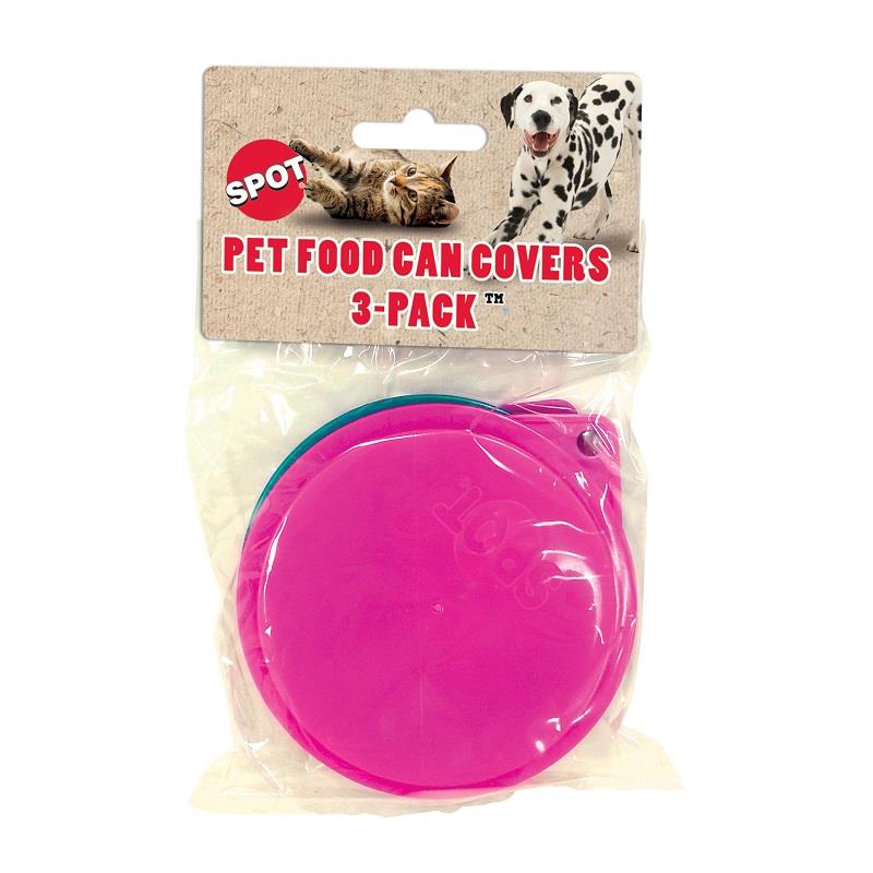 Pet food can covers in various colors