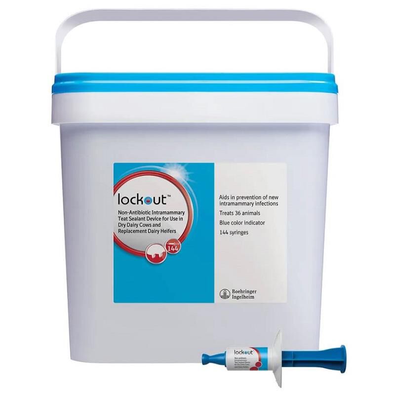 Lockout Teat Sealant for Dairy Cattle, 4 gm syringe x 144 ct pail