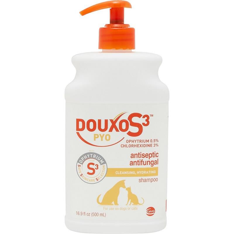 Douxo S3 PYO Antiseptic Antifungal Shampoo for Dogs and Cats, 16.9 oz
