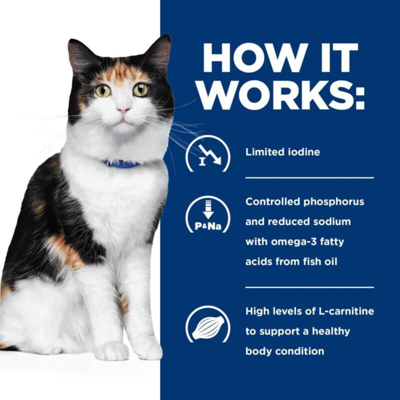 Hill's Prescription Diet y/d Thyroid Care with Chicken Canned Cat Food, 24 x 5.5 oz cans
