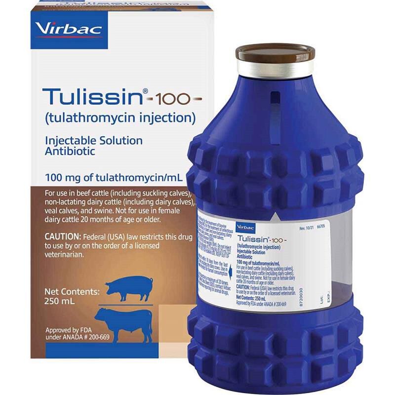 Tulathromycin Injection Tulissin 100 (tulathromycin injection) for Cattle and Swine, 250 ml
