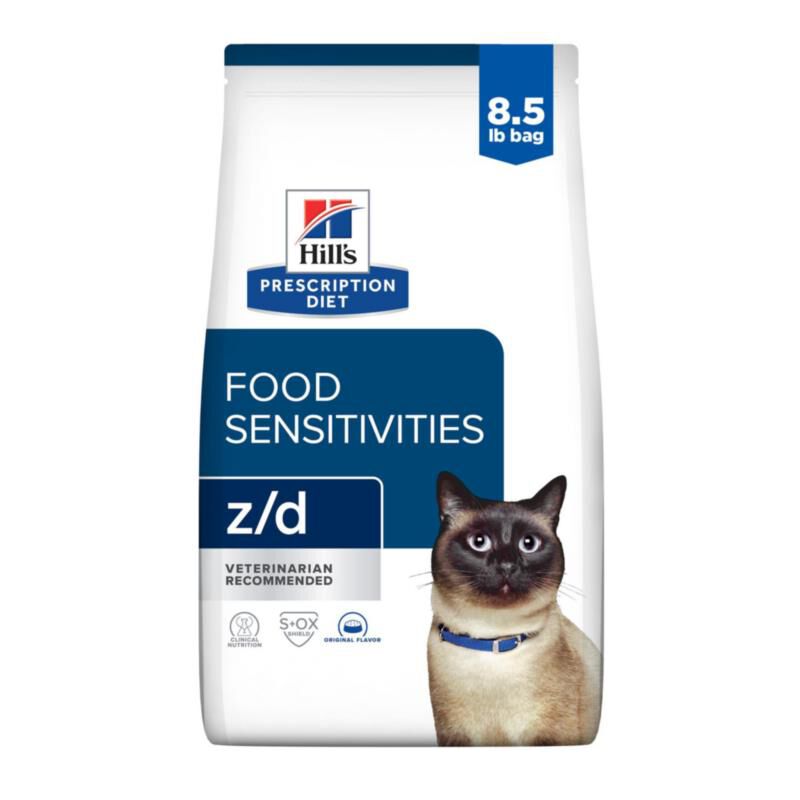 Hill's Prescription Diet z/d Skin/Food Sensitivities Dry Cat Food, 8.5 lb bag