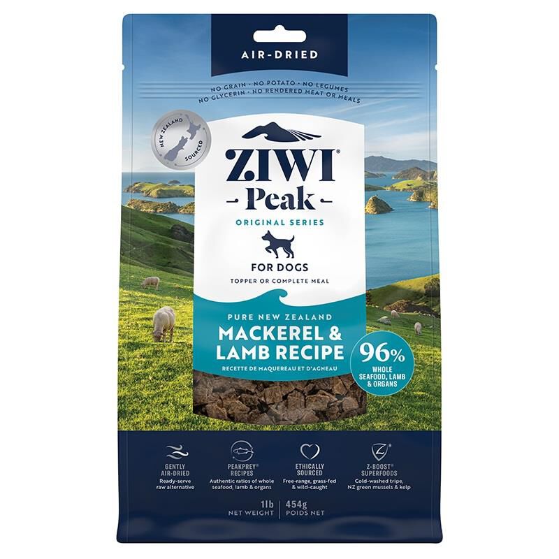 ZIWI Peak Mackerel & Lamb Air-Dried Dog Food, 1 lb