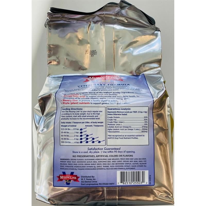 The Missing Link Plus Professional Veterinary Formula Canine Hip, Joint & Coat Supplement, 5 lbs
