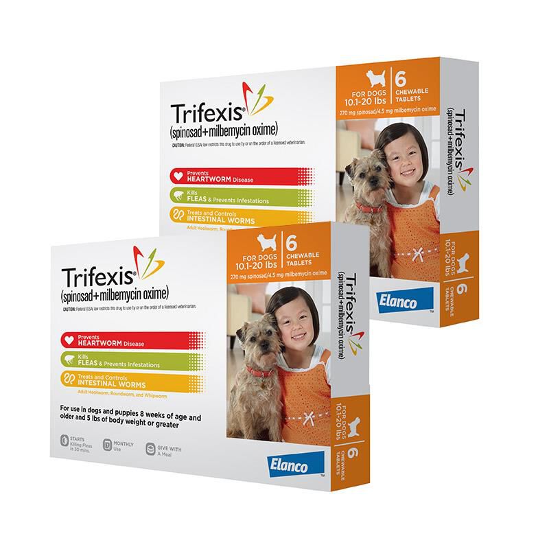 Trifexis for Dogs 10.1-20 lbs 12 Month Supply Orange