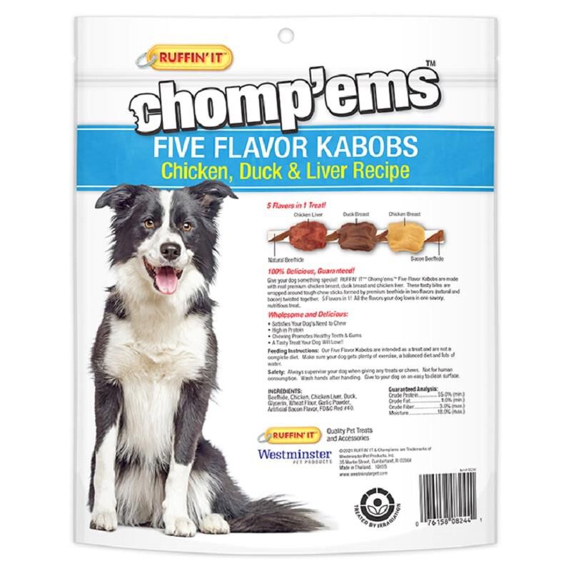 Chomp'ems Five Flavor Kabobs, 24 pack