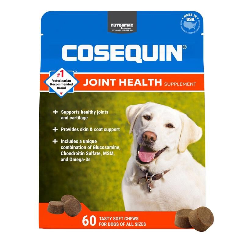 Cosequin Max Strength Joint Supplement for Dogs w/MSM plus Omega-3's, 60 Soft Chews