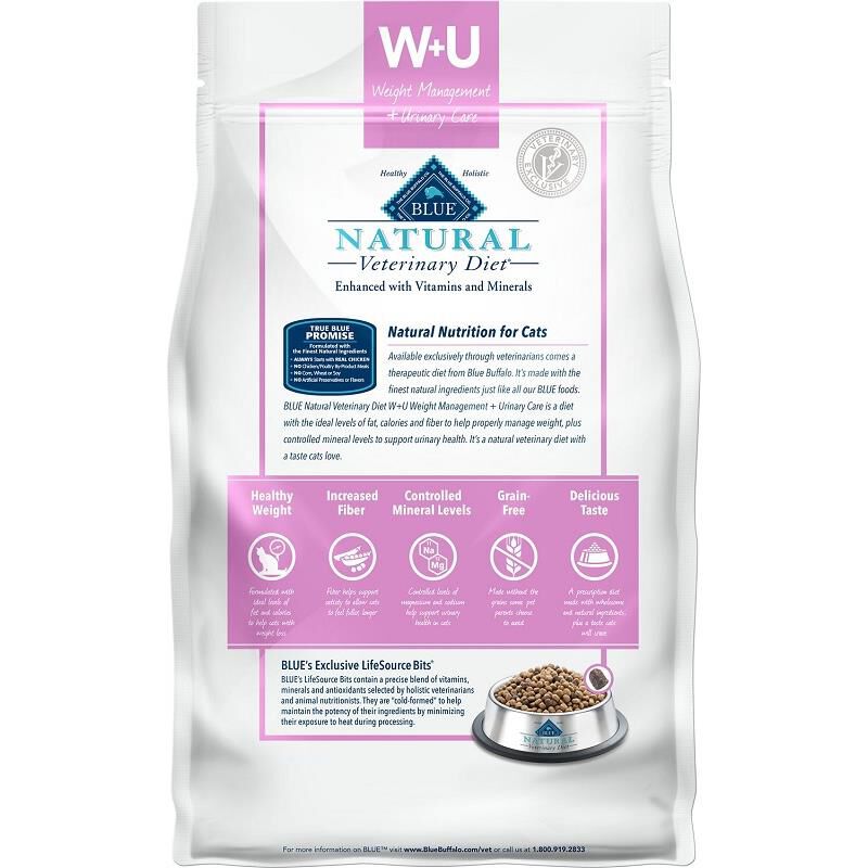 Blue Buffalo Natural Veterinary Diet W+U Weight Management + Urinary