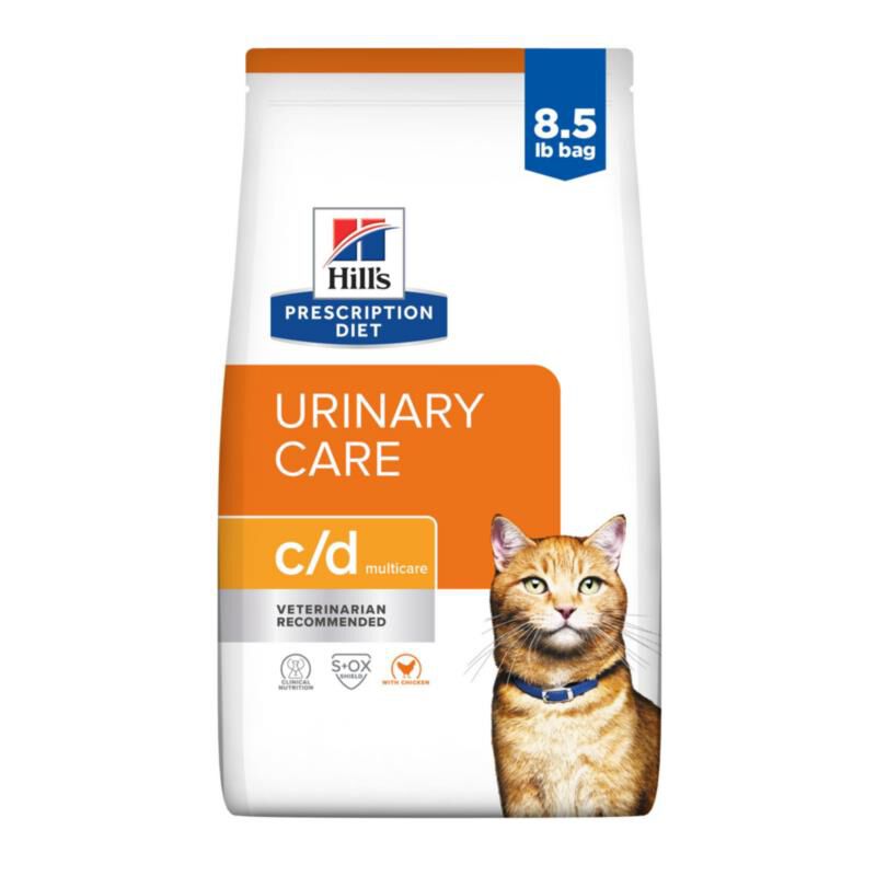 Hill's Prescription Diet c/d Multicare Urinary Care with Chicken Dry Cat Food, 8.5 lb bag