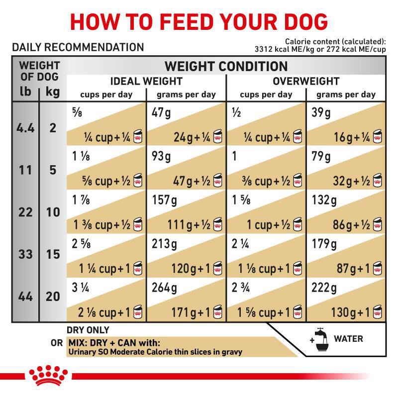 Royal Canin Veterinary Diet Adult Urinary SO Moderate Calorie Dry Dog Food, 7.7 lb bag