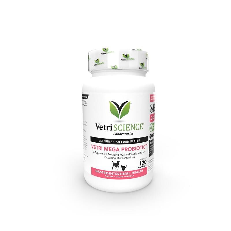 VetriScience Vetri Mega Probiotic 120 Capsules for dogs and cats