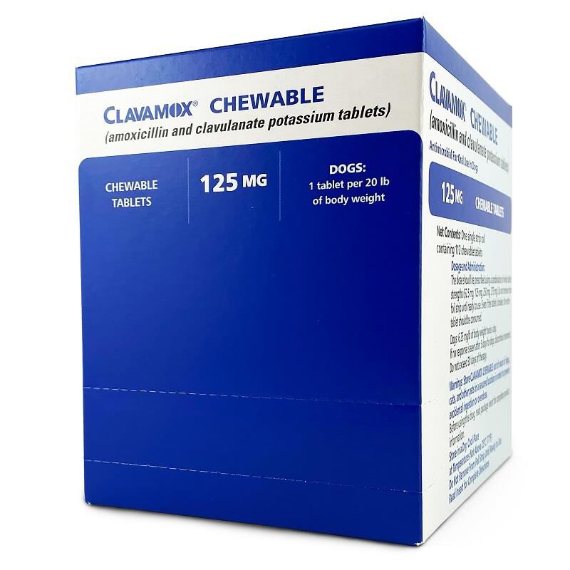Clavamox Chewable Tablet, 125 mg