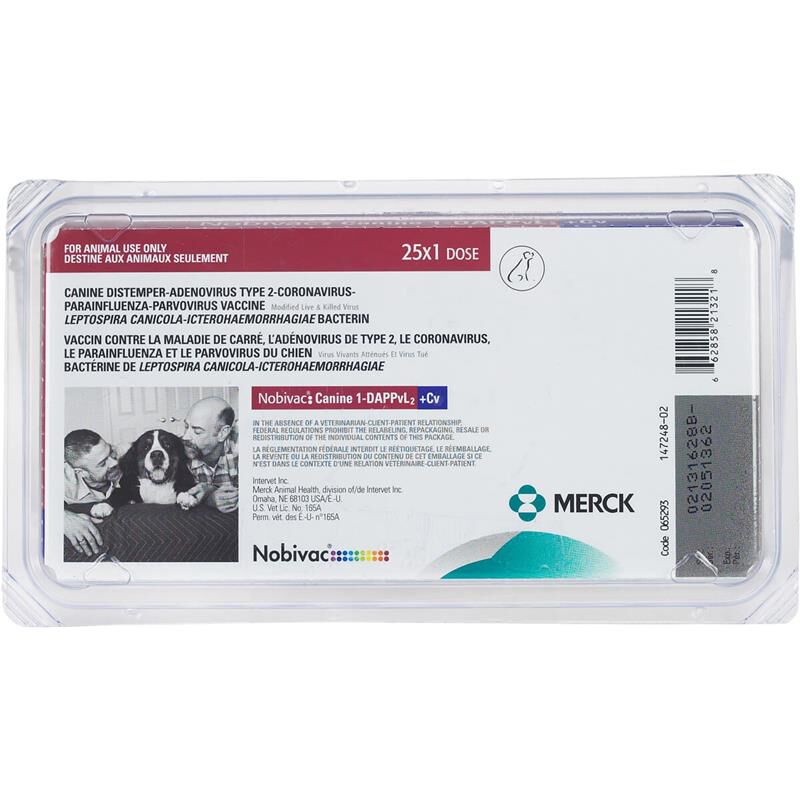 Nobivac Canine 1-DAPPvL2+Cv (5 Way + Lepto + Corona) 25 ds tray