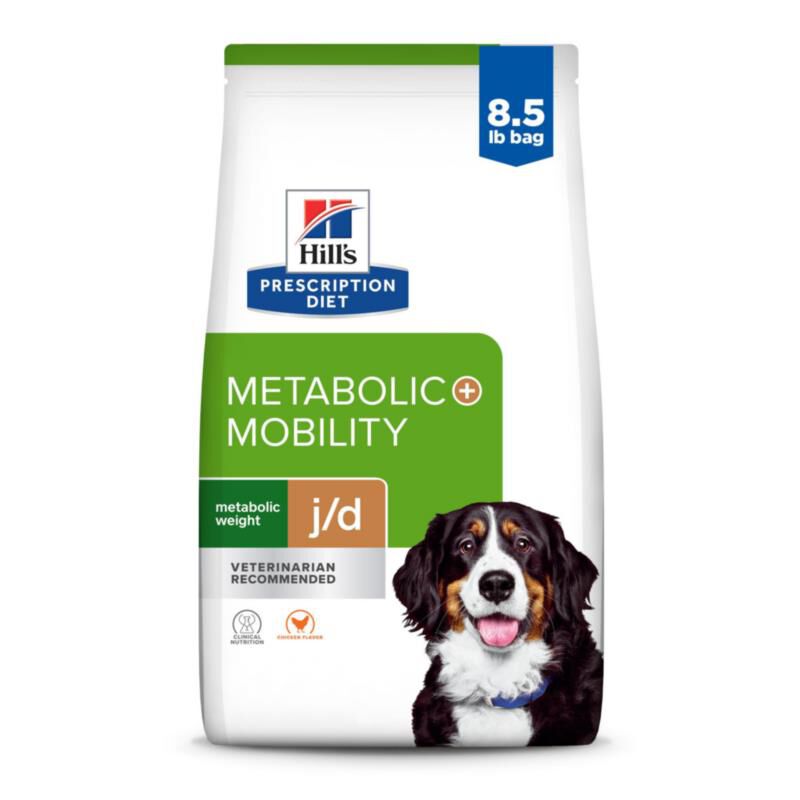 Hill's Prescription Diet Metabolic + Mobility, Weight + Joint Care Chicken Flavor Dry Dog Food, 8.5 lb bag