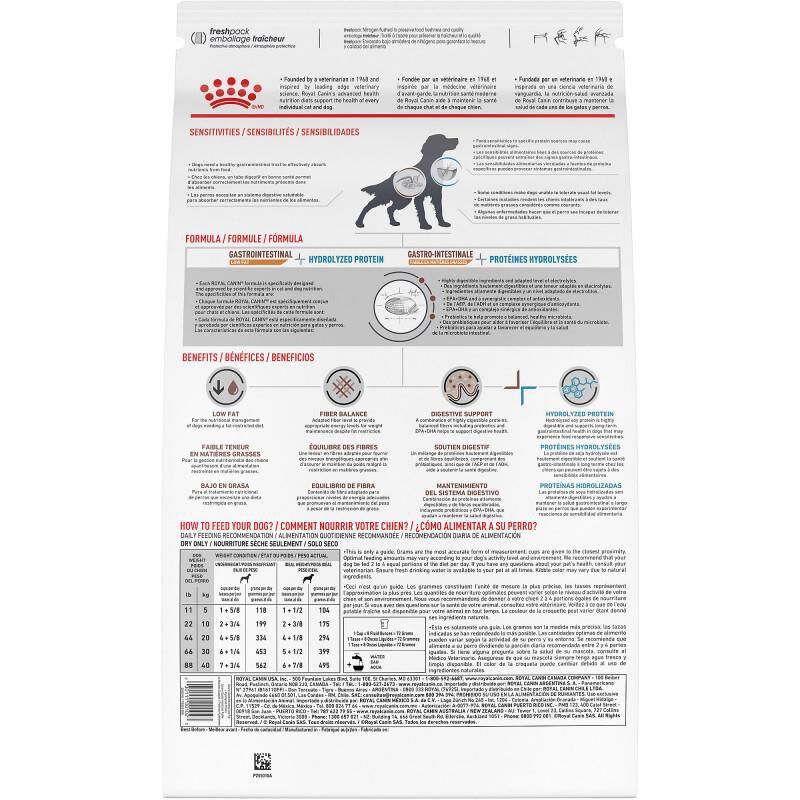 Royal Canin Veterinary Diet Adult Multifunction Gastrointestinal Low Fat + Hydrolyzed Protein Dry Dog Food, 3.3 lb bag