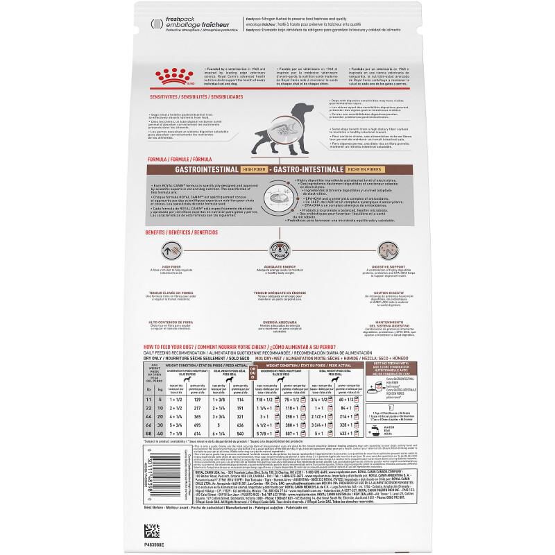 Royal Canin Veterinary Diet Adult Gastrointestinal High Fiber Dry Dog Food, 8.8 lb bag