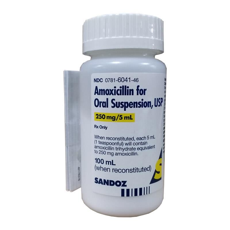 Liquid Amoxicillin Oral Suspension 250 Mg/5Ml for Dogs & Cats Allivet