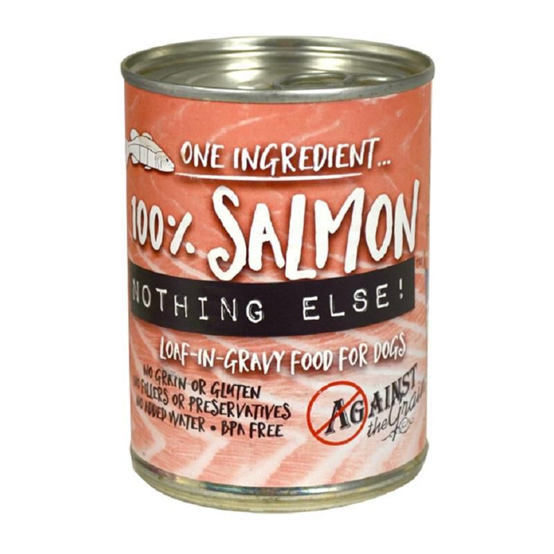 Against the Grain Nothing Else Grain Free One Ingredient 100% Salmon Canned Dog Food, 12 x 11 oz cans