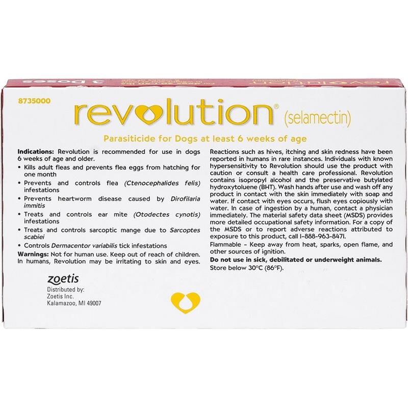 Revolution Topical for Dogs 20.1-40 Red, 3 Month Supply