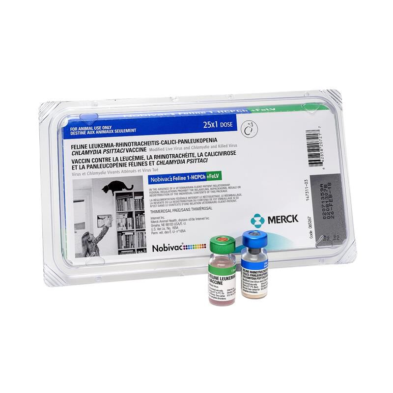 Nobivac Feline 1-HCPCh+ FeLV 25 Ds Tray | Buy Nobivac for Cats
