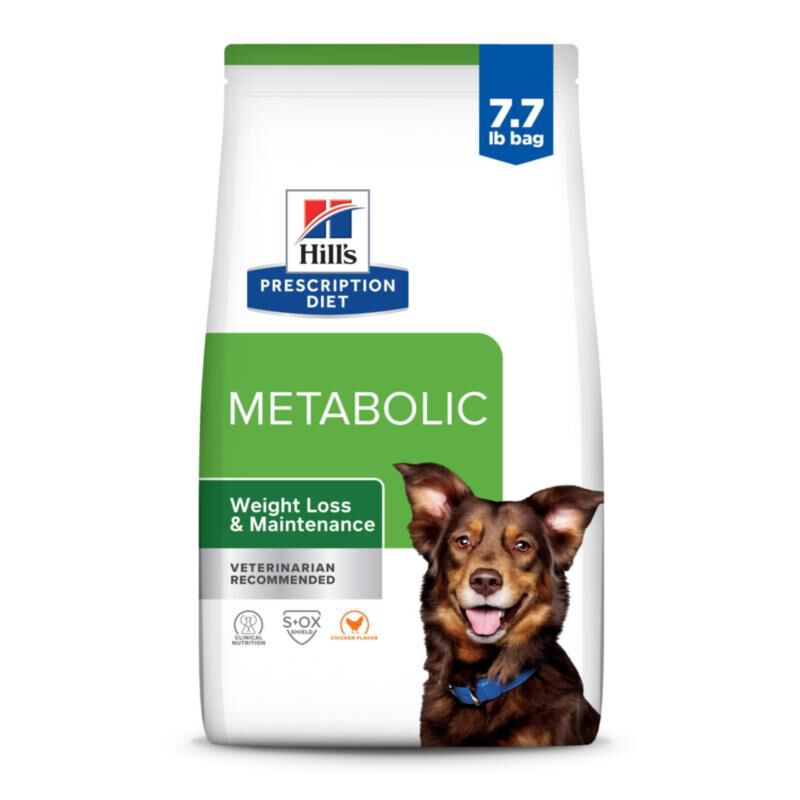 Hill's Prescription Diet Metabolic Chicken Flavor Dry Dog Food, 7.7 lb bag