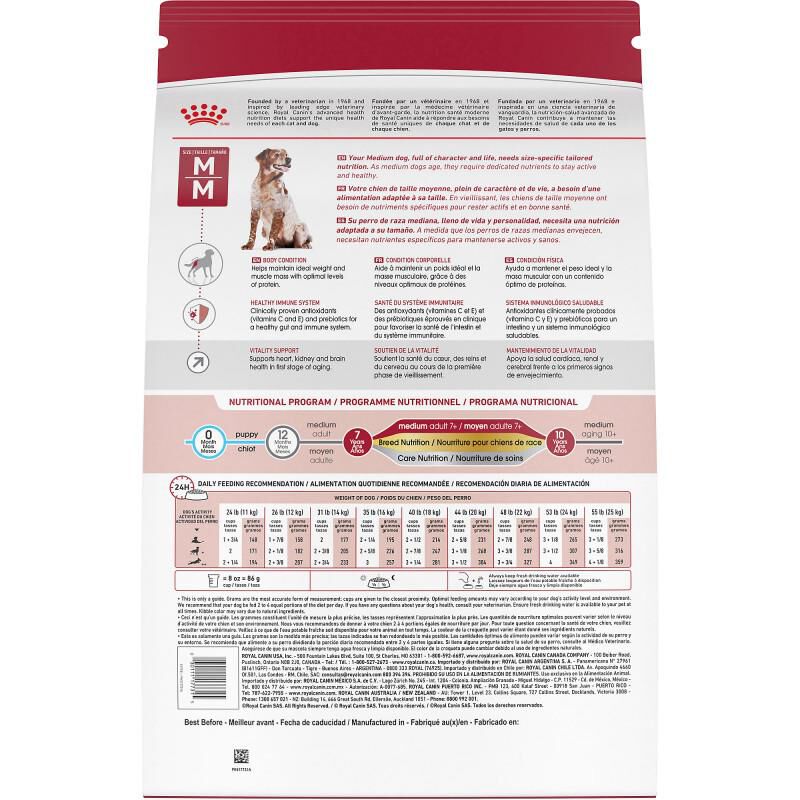 Royal Canin Size Health Nutrition Medium Adult 7+ Dry Dog Food, 30 lb bag