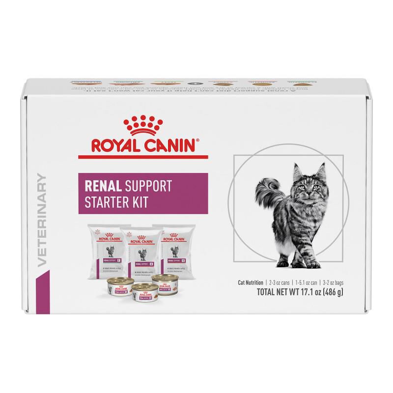 Royal Canin Veterinary Diet Renal Support Starter Kit Dry and Wet Cat Food, 17.1 oz