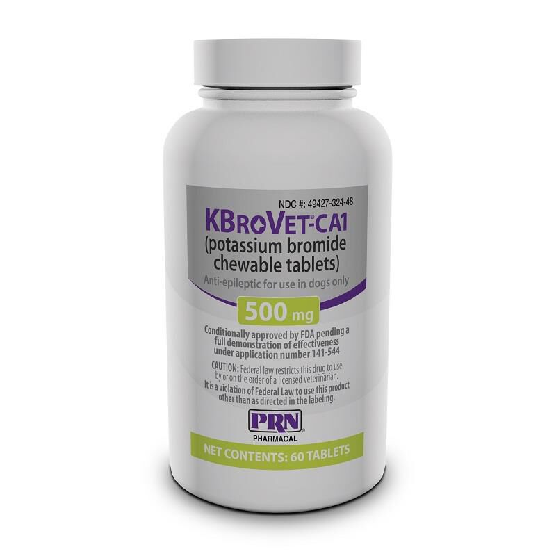 K-BroVet-CA1 Potassium Bromide Chewable Tablets for Dogs, 500 mg 60 Chewable Tablets
