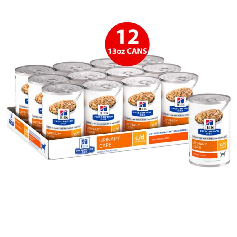 Hill's Prescription Diet c/d Multicare Urinary Care Chicken Flavor Wet Dog Food, 12 x 13 oz cans