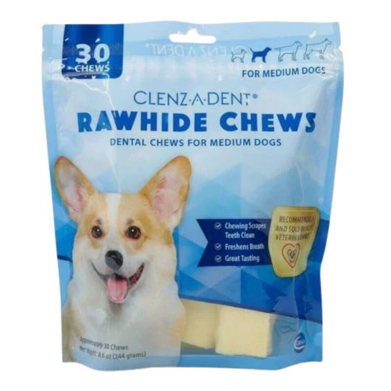 Clenz-A-Dent Rawhide Chews for dogs | Enzymatic Rawhide Chews