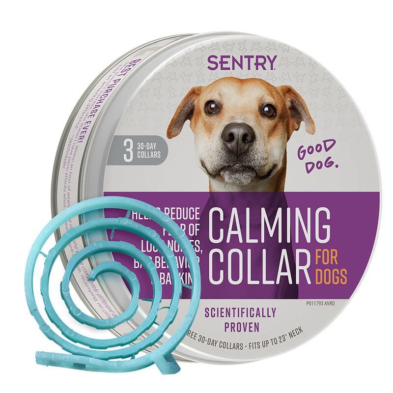 SENTRY Calming Collar for Dogs, Lavender Chamomile Fragrance, 3 Collars
