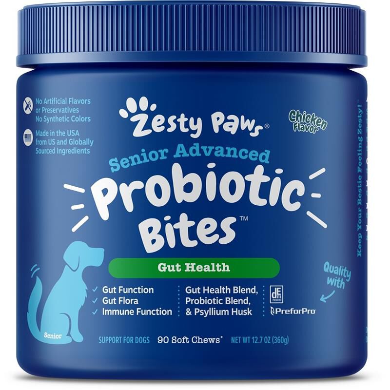 Zesty Paws Senior Advanced Probiotic Chicken Bites Flavor Zesty Paws Senior Advanced Probiotic Chicken Bites Flavor