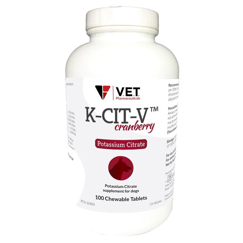 Buy KCITV Cranberry Potassium Citrate for Dogs, 100 Chewable Tablets