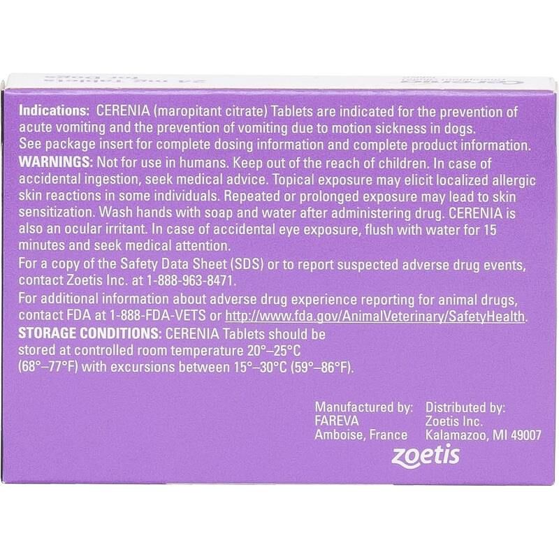 Cerenia Tablets 24 mg, 4 Tablets