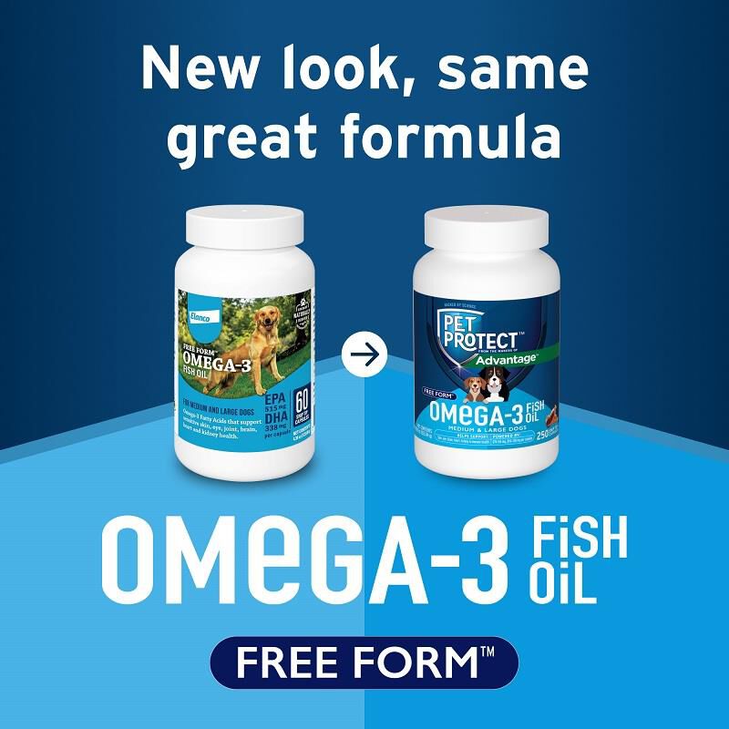 Pet Protect Omega-3 Free Form Snip Tips for Medium and Large Dogs, 250 Ct.
