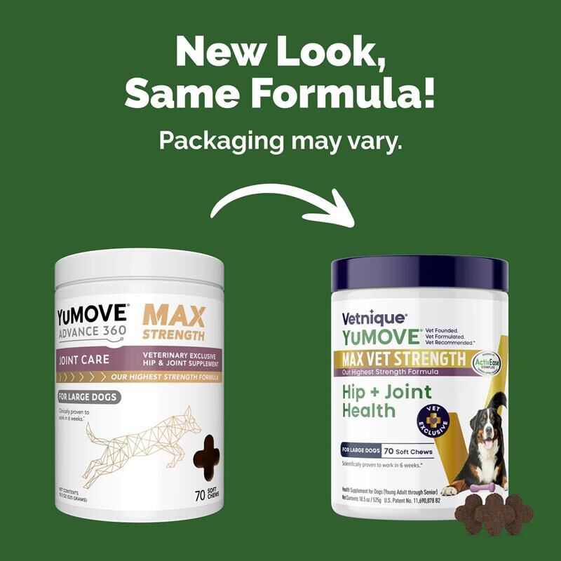 YuMove Advance 360 Max Hip & Joint Supplement for Dogs, 70 Soft Chews for Large Dogs (66 lbs to 100 lbs)