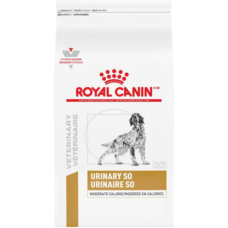 Royal Canin Veterinary Diet Adult Urinary SO Moderate Calorie Dry Dog Food, 7.7 lb bag