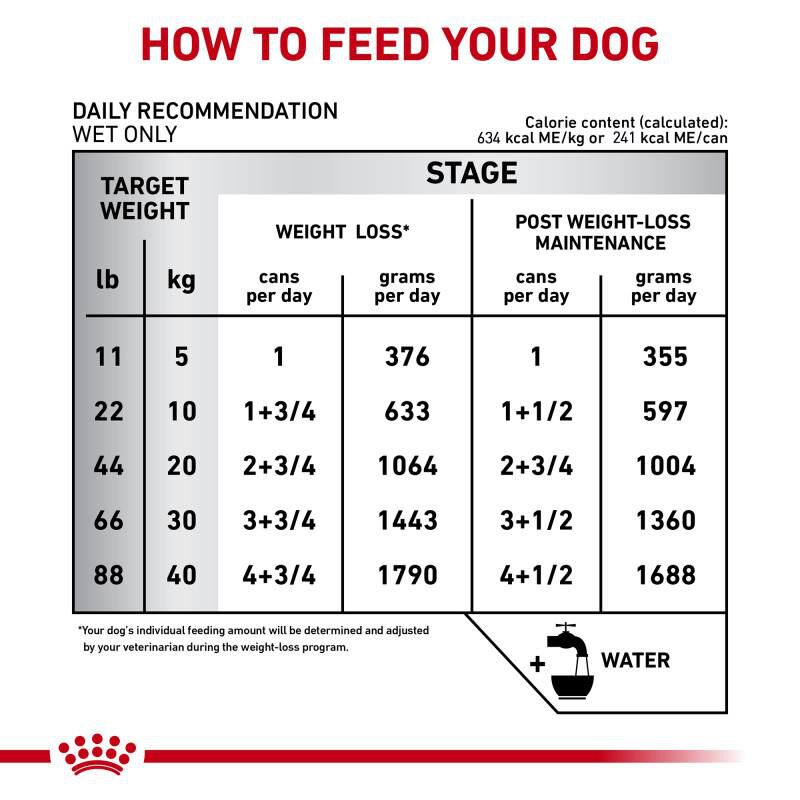 Royal Canin Veterinary Diet Adult Satiety Support Weight Management Loaf in Sauce Canned Dog Food, 24 x 13.5 oz cans