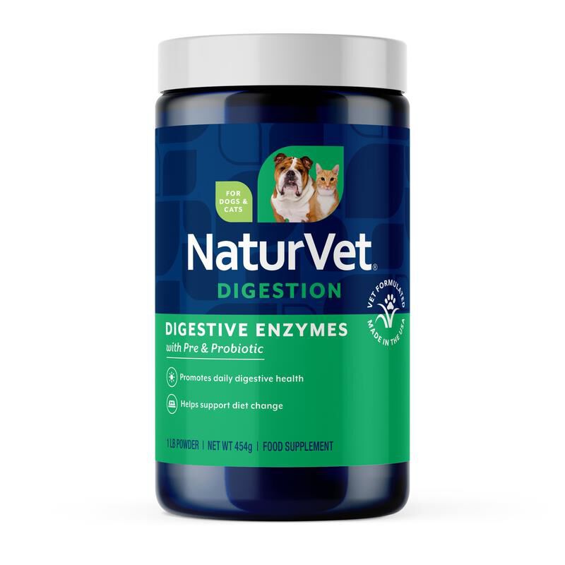 NaturVet Digestive Enzymes Powder, 1 lb